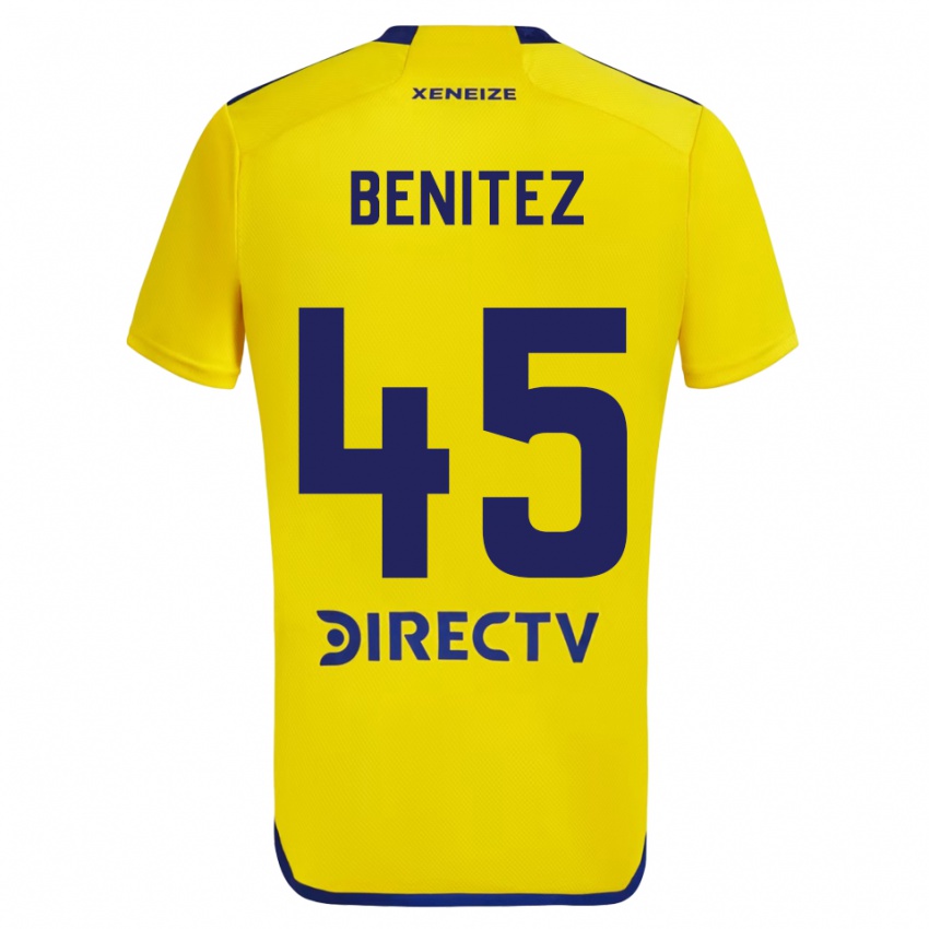 Niño Camiseta Mauricio Benítez #45 Amarillo Azul 2ª Equipación 2024/25 La Camisa México