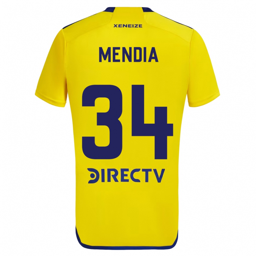 Niño Camiseta Mateo Mendia #34 Amarillo Azul 2ª Equipación 2024/25 La Camisa México