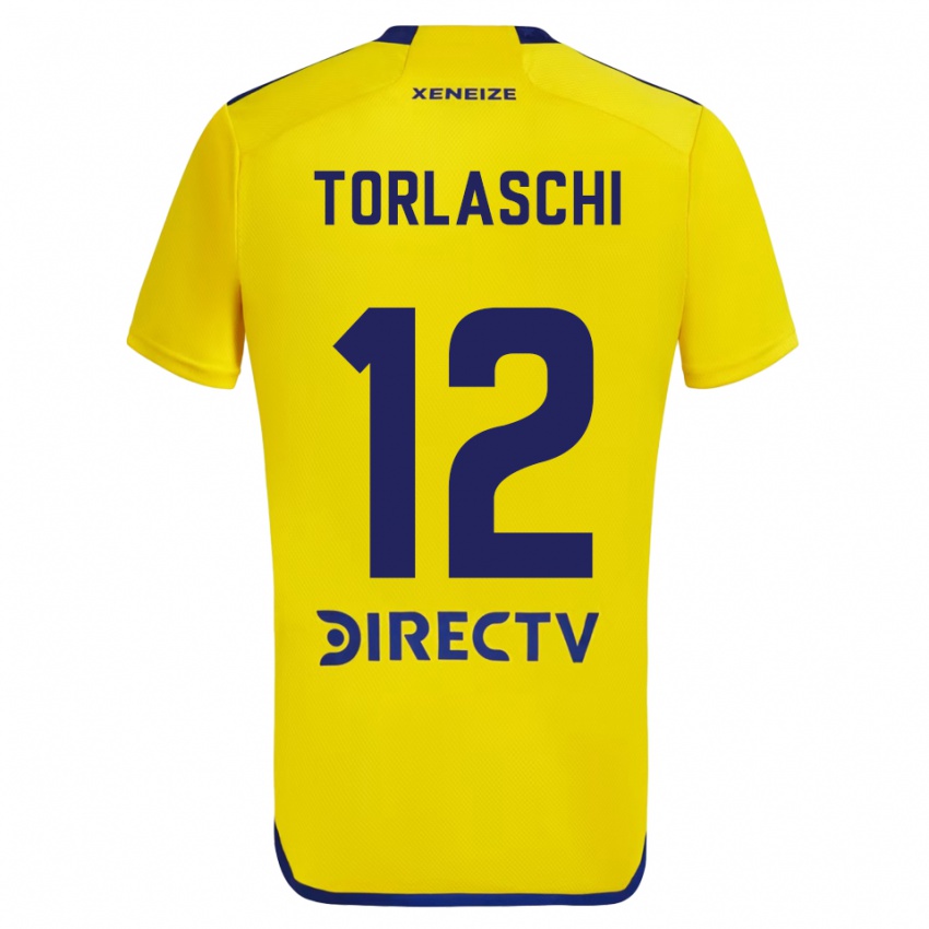 Niño Camiseta Lucas Torlaschi #12 Amarillo Azul 2ª Equipación 2024/25 La Camisa México