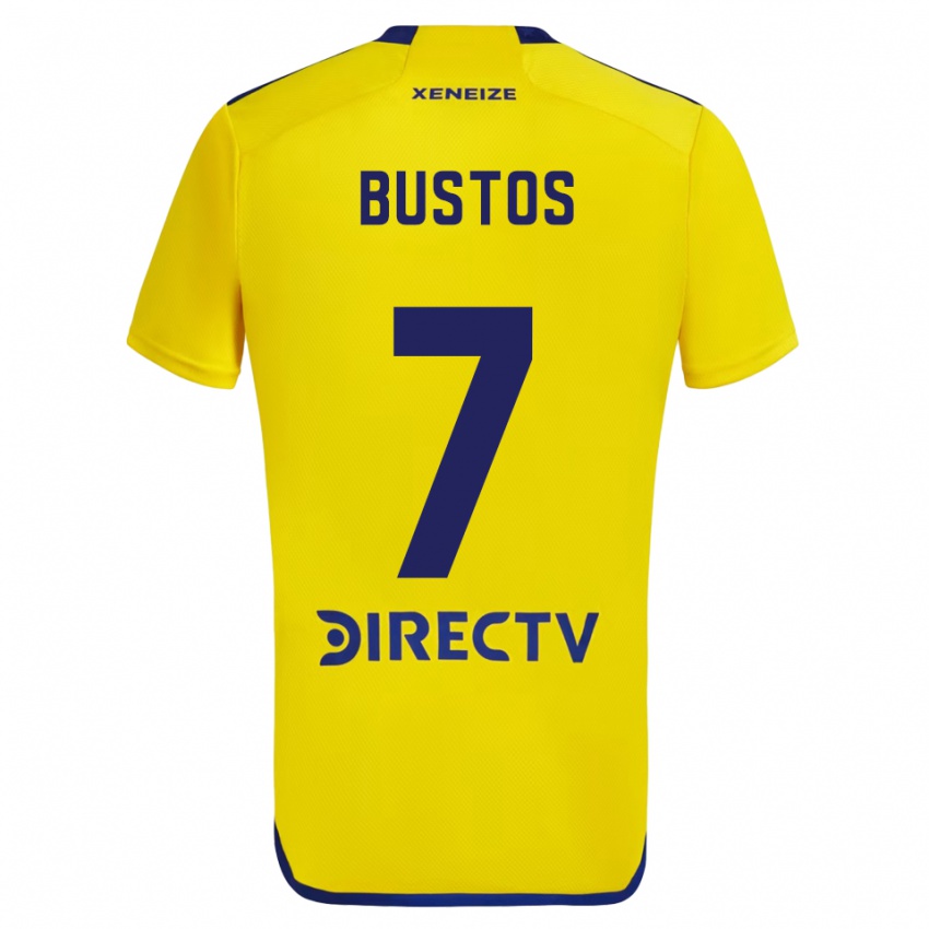 Niño Camiseta Tomás Bustos #7 Amarillo Azul 2ª Equipación 2024/25 La Camisa México