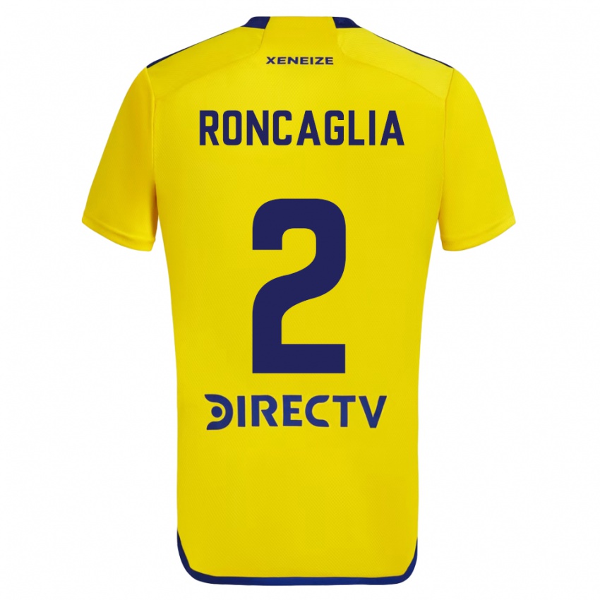 Niño Camiseta Facundo Roncaglia #2 Amarillo Azul 2ª Equipación 2024/25 La Camisa México