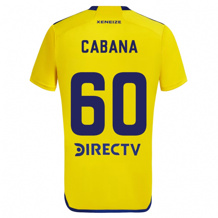 Niño Camiseta Juan Pablo Cabana #60 Amarillo Azul 2ª Equipación 2024/25 La Camisa México