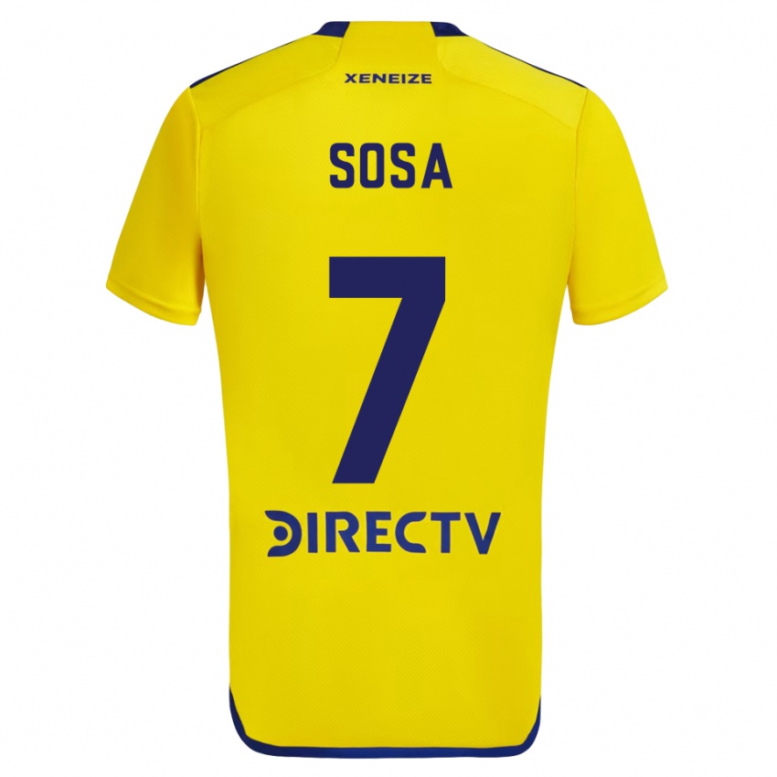 Niño Camiseta Elián Sosa #7 Amarillo Azul 2ª Equipación 2024/25 La Camisa México