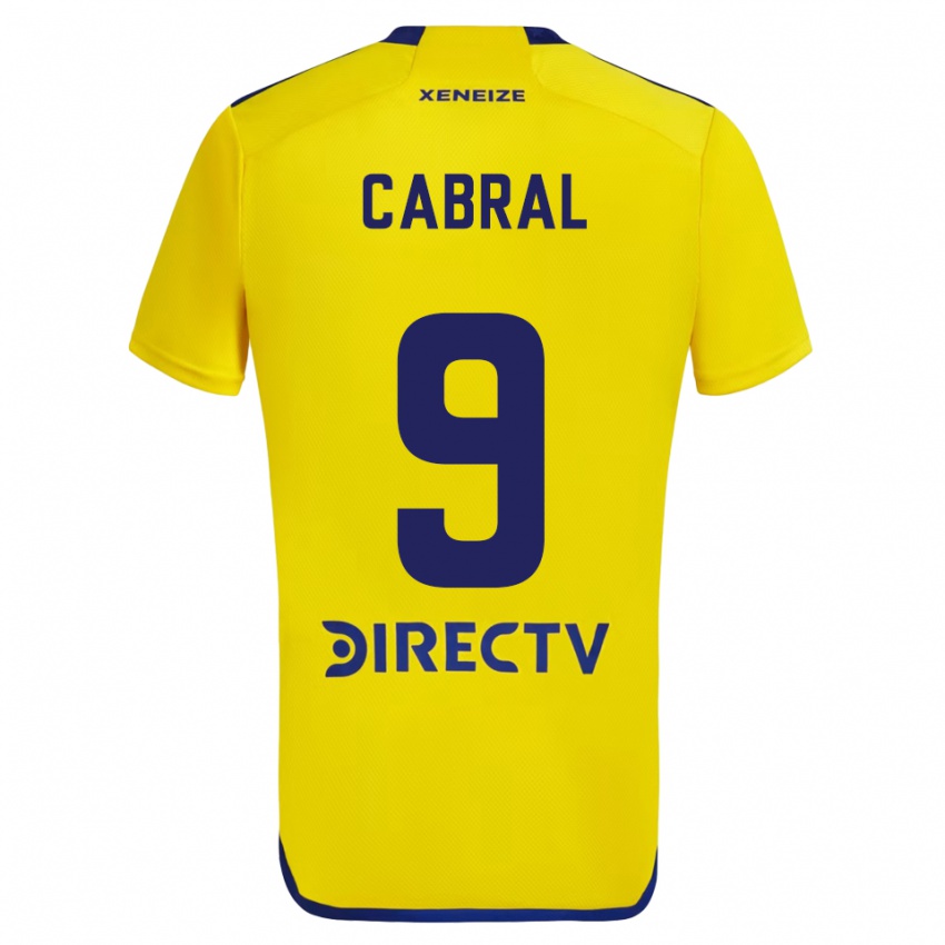 Niño Camiseta Bruno Cabral #9 Amarillo Azul 2ª Equipación 2024/25 La Camisa México