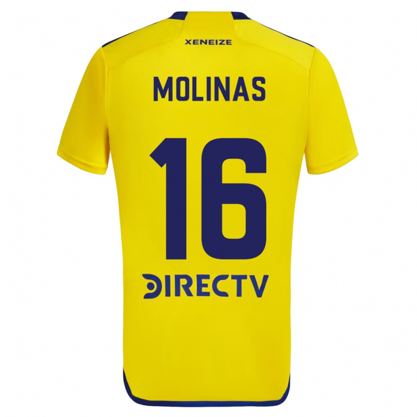 Niño Camiseta Aaron Molinas #16 Amarillo Azul 2ª Equipación 2024/25 La Camisa México