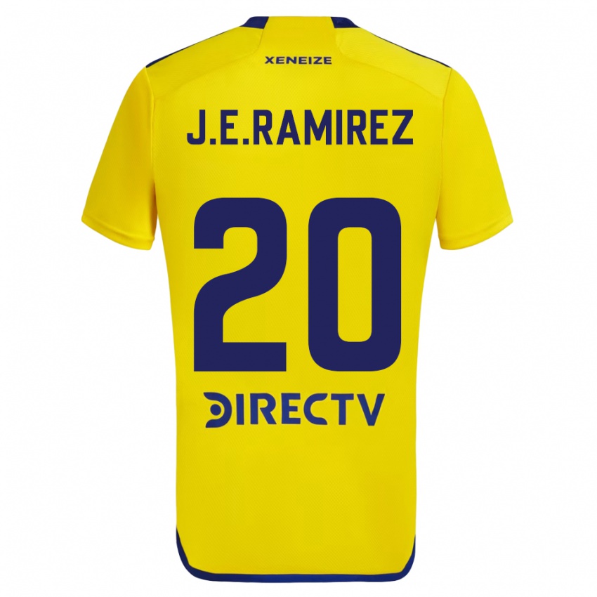 Niño Camiseta Juan Edgardo Ramirez #20 Amarillo Azul 2ª Equipación 2024/25 La Camisa México