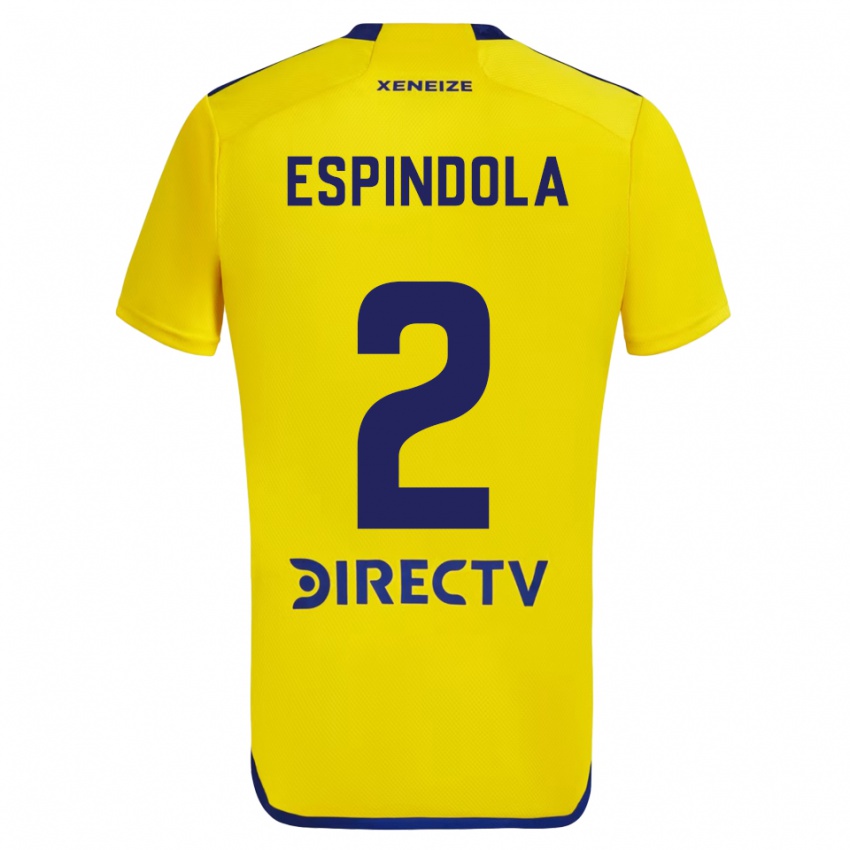 Niño Camiseta Noelia Espindola #2 Amarillo Azul 2ª Equipación 2024/25 La Camisa México