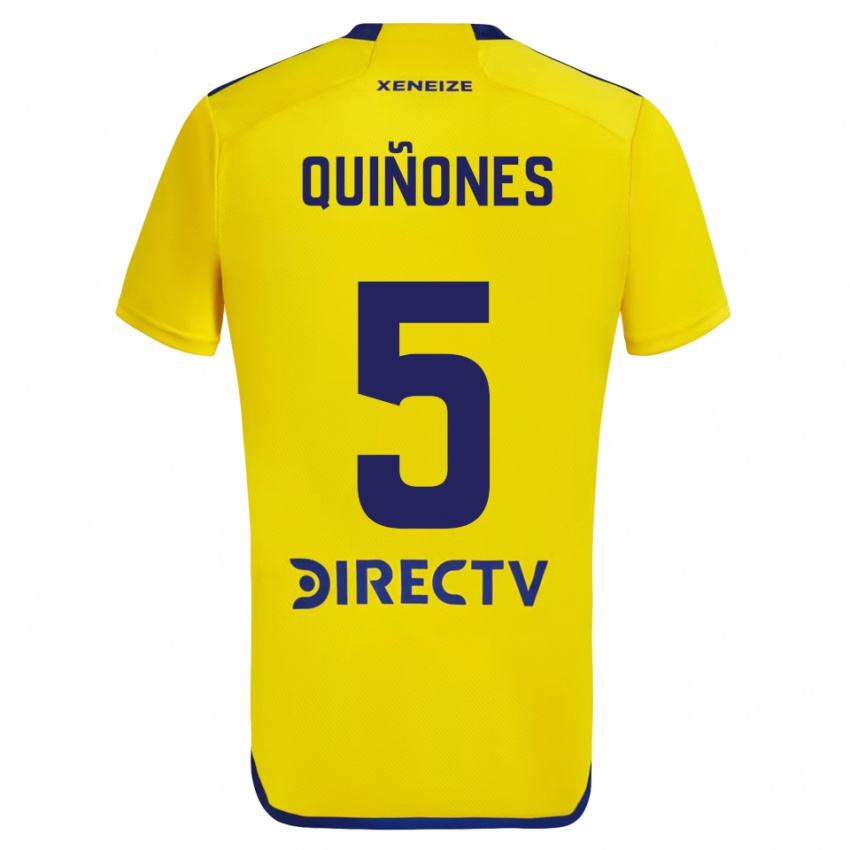 Niño Camiseta Florencia Quinones #5 Amarillo Azul 2ª Equipación 2024/25 La Camisa México