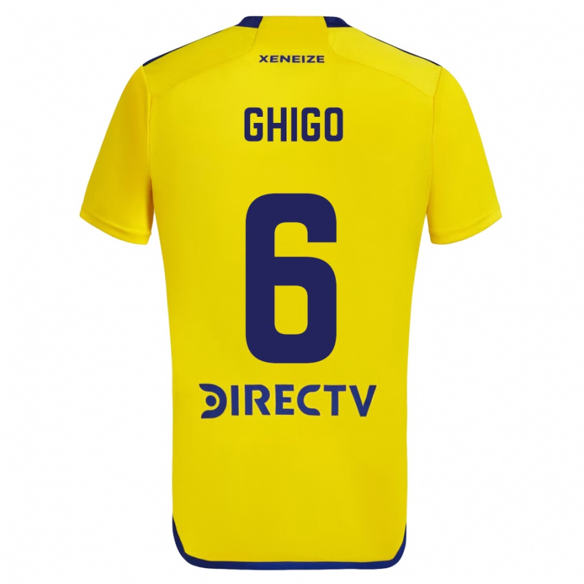 Niño Camiseta Cecilia Ghigo #6 Amarillo Azul 2ª Equipación 2024/25 La Camisa México