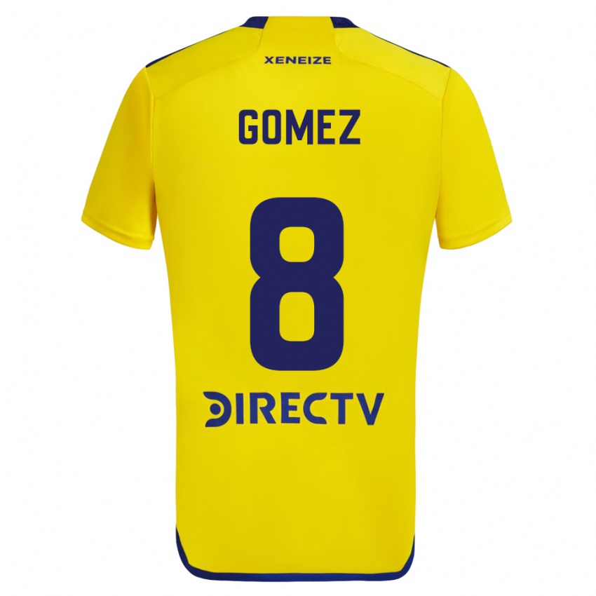 Niño Camiseta Camila Gomez Ares #8 Amarillo Azul 2ª Equipación 2024/25 La Camisa México