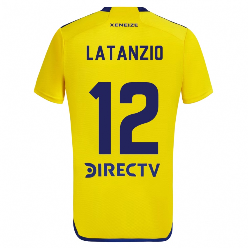 Niño Camiseta Florencia Latanzio #12 Amarillo Azul 2ª Equipación 2024/25 La Camisa México