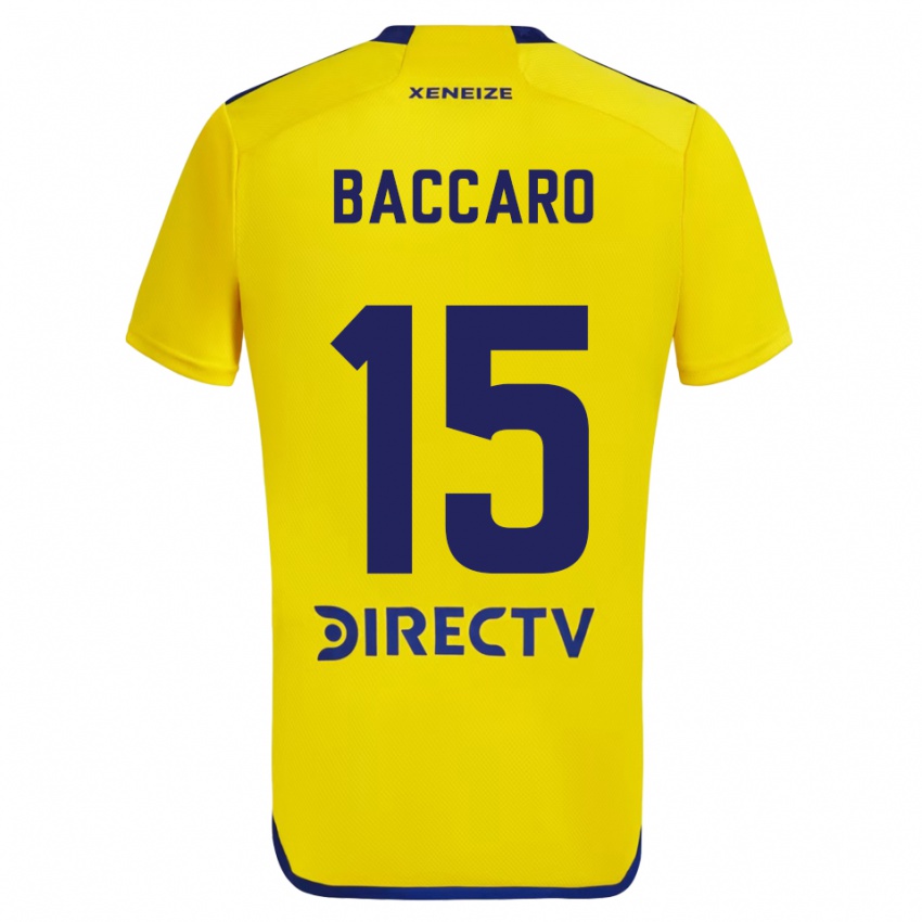 Niño Camiseta Camila Baccaro #15 Amarillo Azul 2ª Equipación 2024/25 La Camisa México