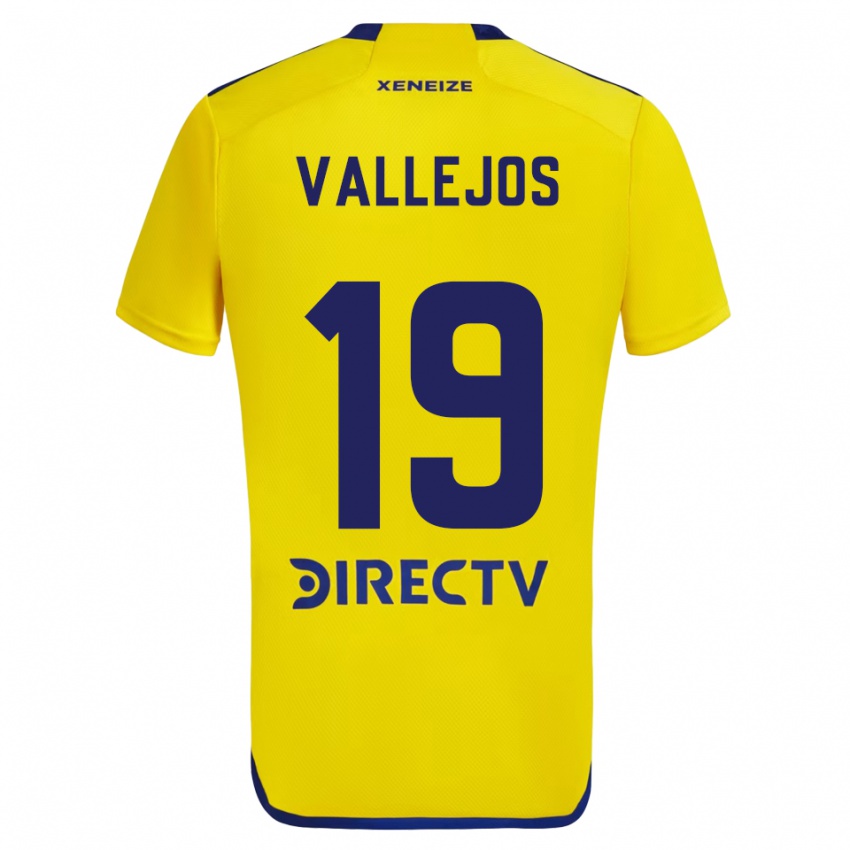 Niño Camiseta Fabiana Vallejos #19 Amarillo Azul 2ª Equipación 2024/25 La Camisa México