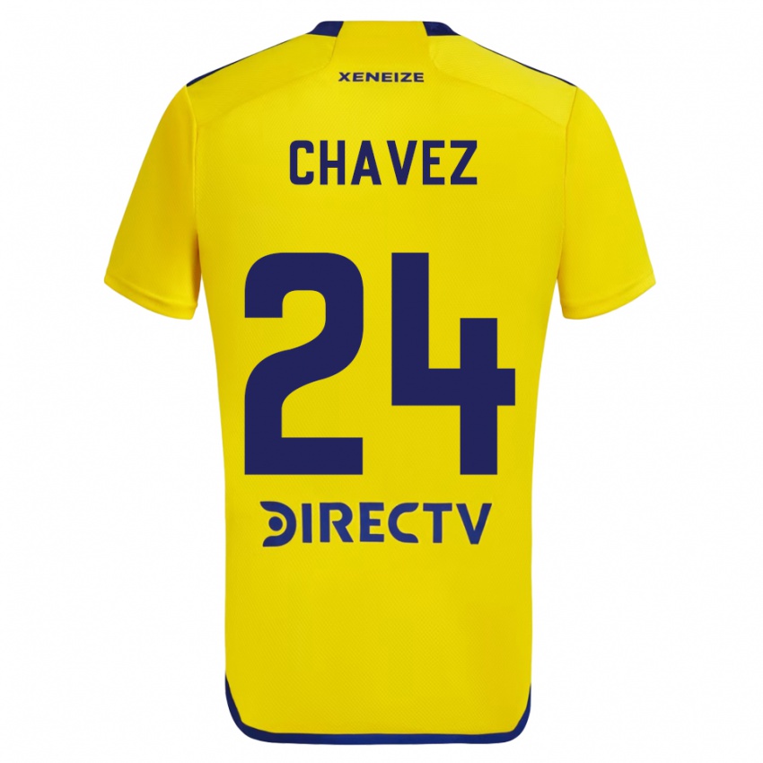 Niño Camiseta Gabriela Chavez #24 Amarillo Azul 2ª Equipación 2024/25 La Camisa México