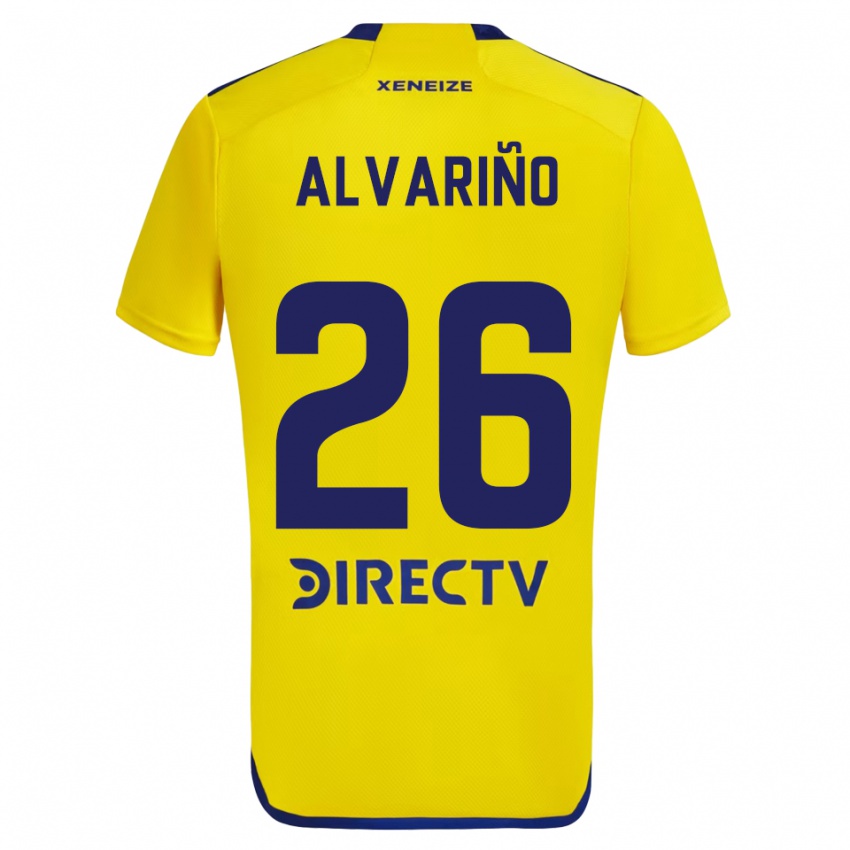 Niño Camiseta Alexis Alvarino #26 Amarillo Azul 2ª Equipación 2024/25 La Camisa México