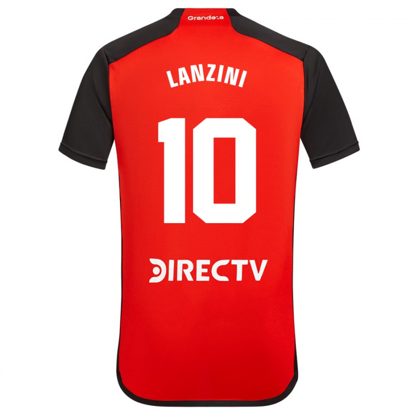 Niño Camiseta Manuel Lanzini #10 Rojo Negro Blanco 2ª Equipación 2024/25 La Camisa México