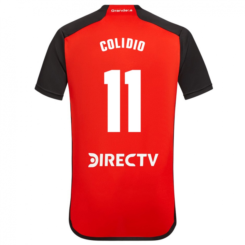 Niño Camiseta Facundo Colidio #11 Rojo Negro Blanco 2ª Equipación 2024/25 La Camisa México