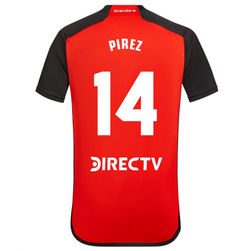 Niño Camiseta Leandro González Pírez #14 Rojo Negro Blanco 2ª Equipación 2024/25 La Camisa México