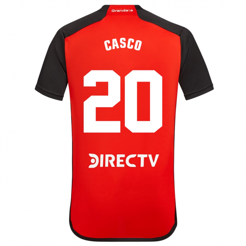 Niño Camiseta Milton Casco #20 Rojo Negro Blanco 2ª Equipación 2024/25 La Camisa México