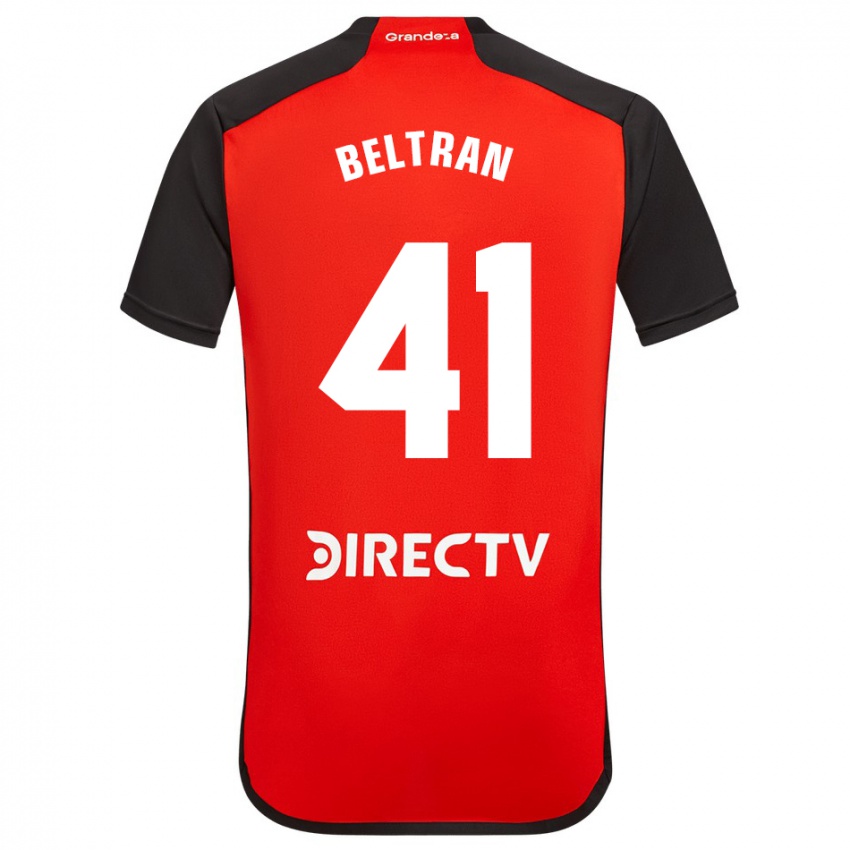 Niño Camiseta Santiago Beltrán #41 Rojo Negro Blanco 2ª Equipación 2024/25 La Camisa México