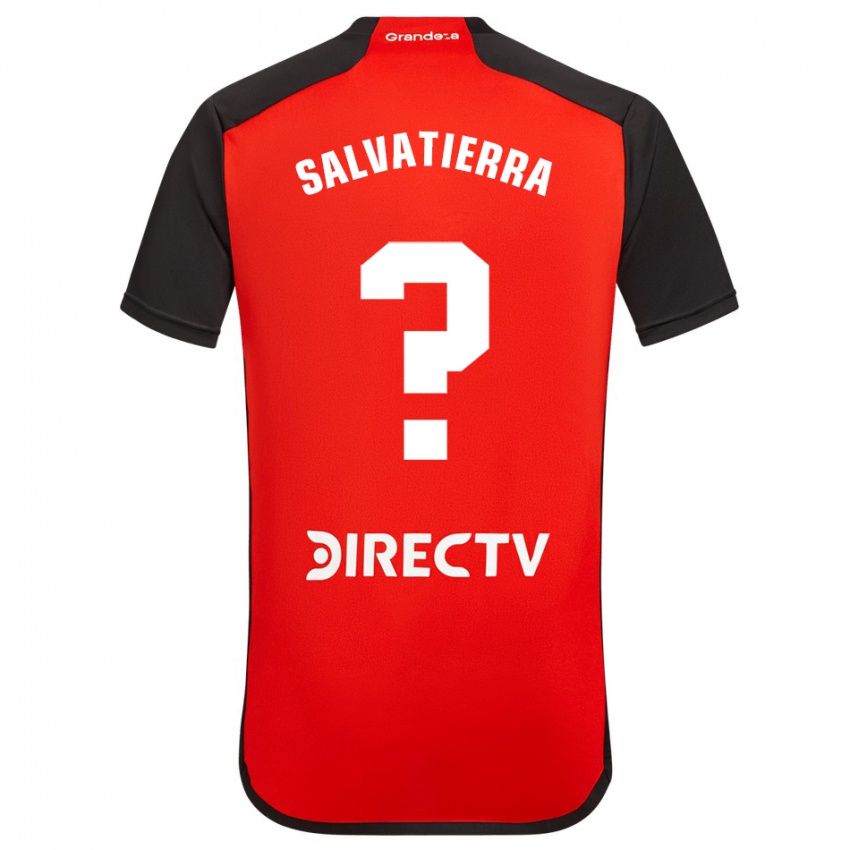 Niño Camiseta Thiago Salvatierra #0 Rojo Negro Blanco 2ª Equipación 2024/25 La Camisa México