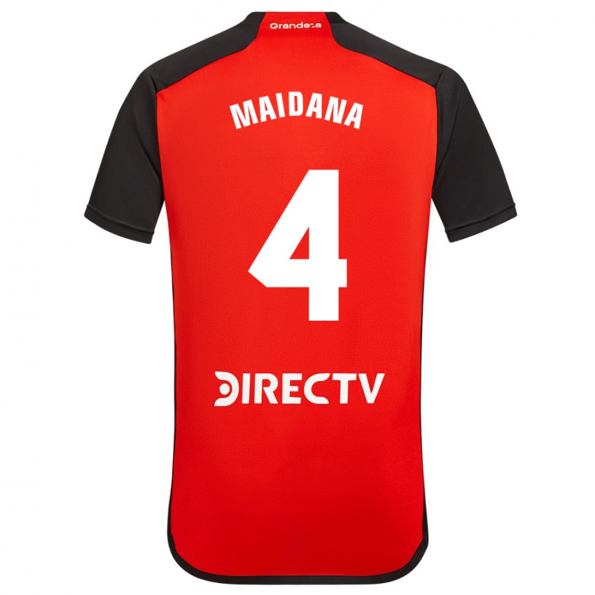 Niño Camiseta Jonatan Maidana #4 Rojo Negro Blanco 2ª Equipación 2024/25 La Camisa México