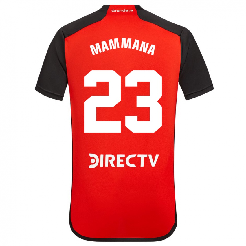 Niño Camiseta Emanuel Mammana #23 Rojo Negro Blanco 2ª Equipación 2024/25 La Camisa México