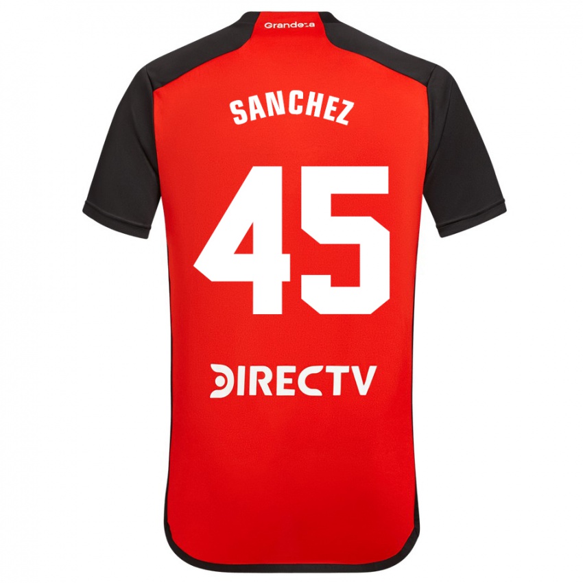 Niño Camiseta Sebastián Sánchez #45 Rojo Negro Blanco 2ª Equipación 2024/25 La Camisa México