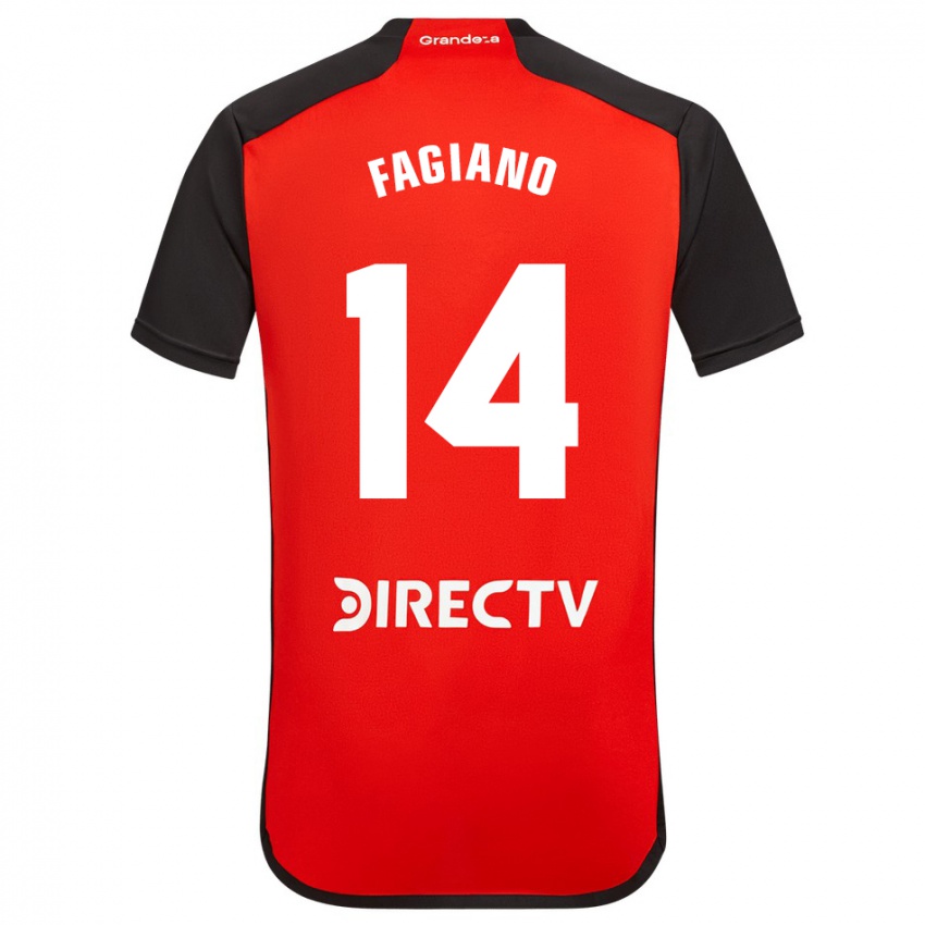 Niño Camiseta Paloma Fagiano #14 Rojo Negro Blanco 2ª Equipación 2024/25 La Camisa México