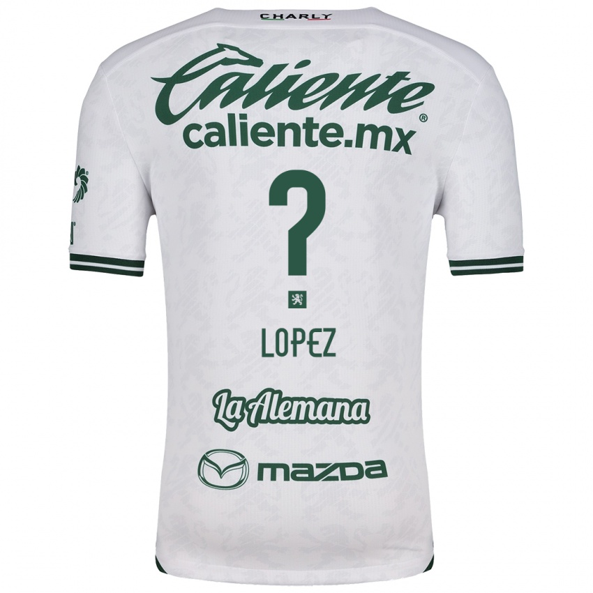 Niño Camiseta Nicolás López #0 Blanco Verde 2ª Equipación 2024/25 La Camisa México