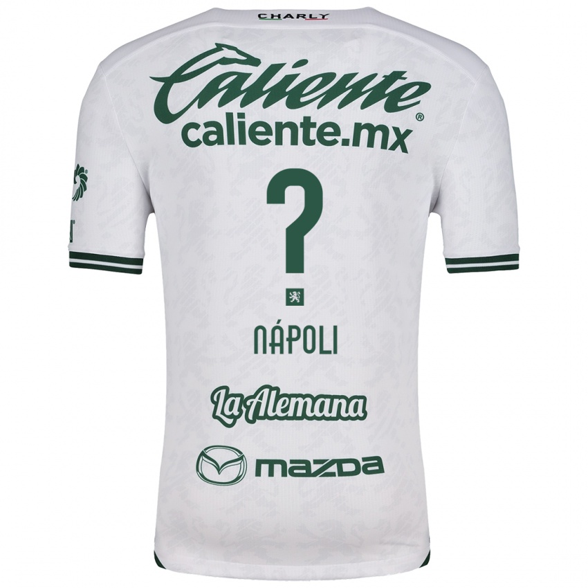 Niño Camiseta Gonzalo Nápoli #0 Blanco Verde 2ª Equipación 2024/25 La Camisa México