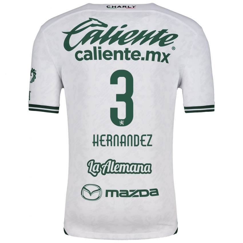 Niño Camiseta Pedro Hernández #3 Blanco Verde 2ª Equipación 2024/25 La Camisa México