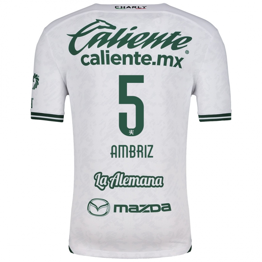 Niño Camiseta Fidel Ambríz #5 Blanco Verde 2ª Equipación 2024/25 La Camisa México