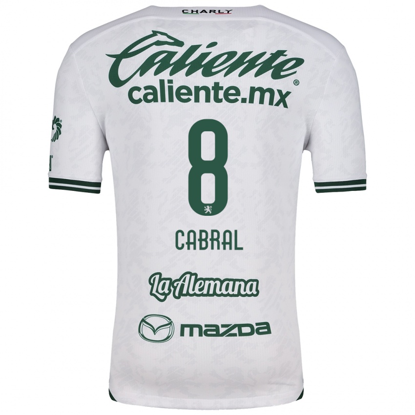 Niño Camiseta Luciano Cabral #8 Blanco Verde 2ª Equipación 2024/25 La Camisa México