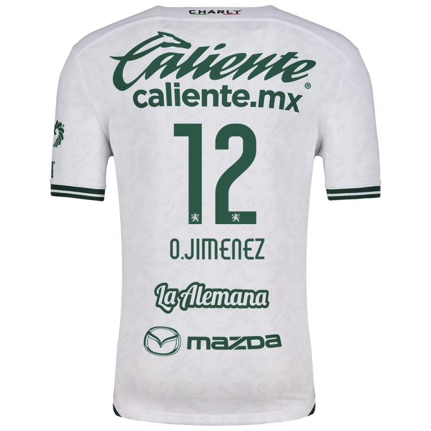 Niño Camiseta Oscar Jimenez #12 Blanco Verde 2ª Equipación 2024/25 La Camisa México