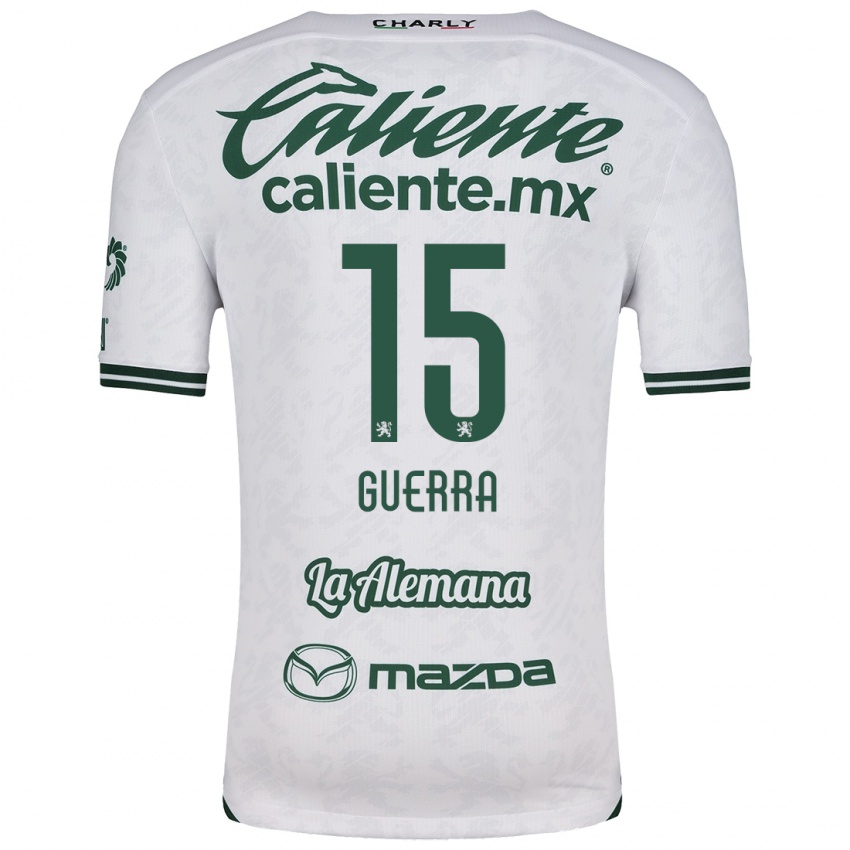 Niño Camiseta Edgar Guerra #15 Blanco Verde 2ª Equipación 2024/25 La Camisa México