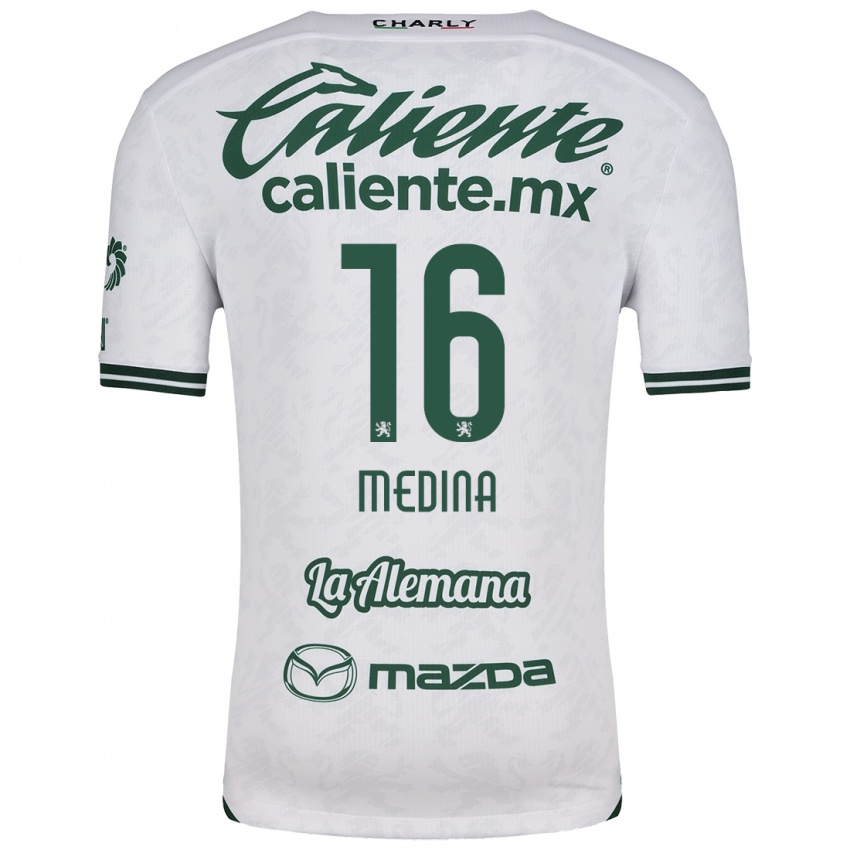 Niño Camiseta Alan Medina #16 Blanco Verde 2ª Equipación 2024/25 La Camisa México