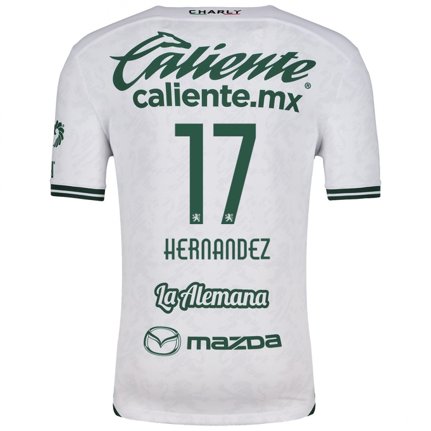 Niño Camiseta Daniel Hernández #17 Blanco Verde 2ª Equipación 2024/25 La Camisa México