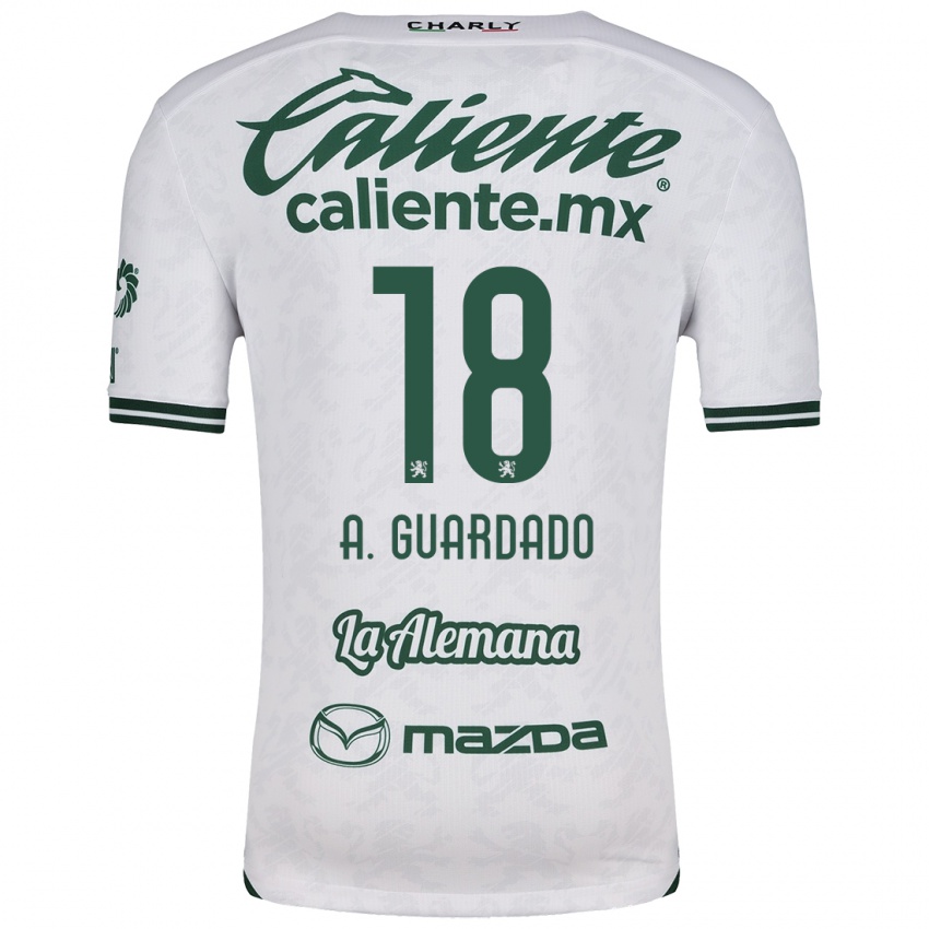 Niño Camiseta Andrés Guardado #18 Blanco Verde 2ª Equipación 2024/25 La Camisa México