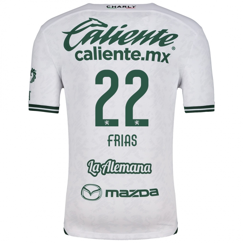 Niño Camiseta Adonis Frías #22 Blanco Verde 2ª Equipación 2024/25 La Camisa México