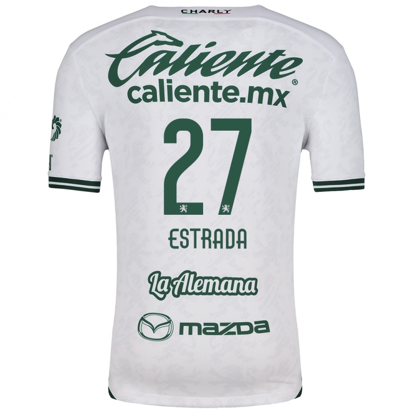 Niño Camiseta Ángel Estrada #27 Blanco Verde 2ª Equipación 2024/25 La Camisa México