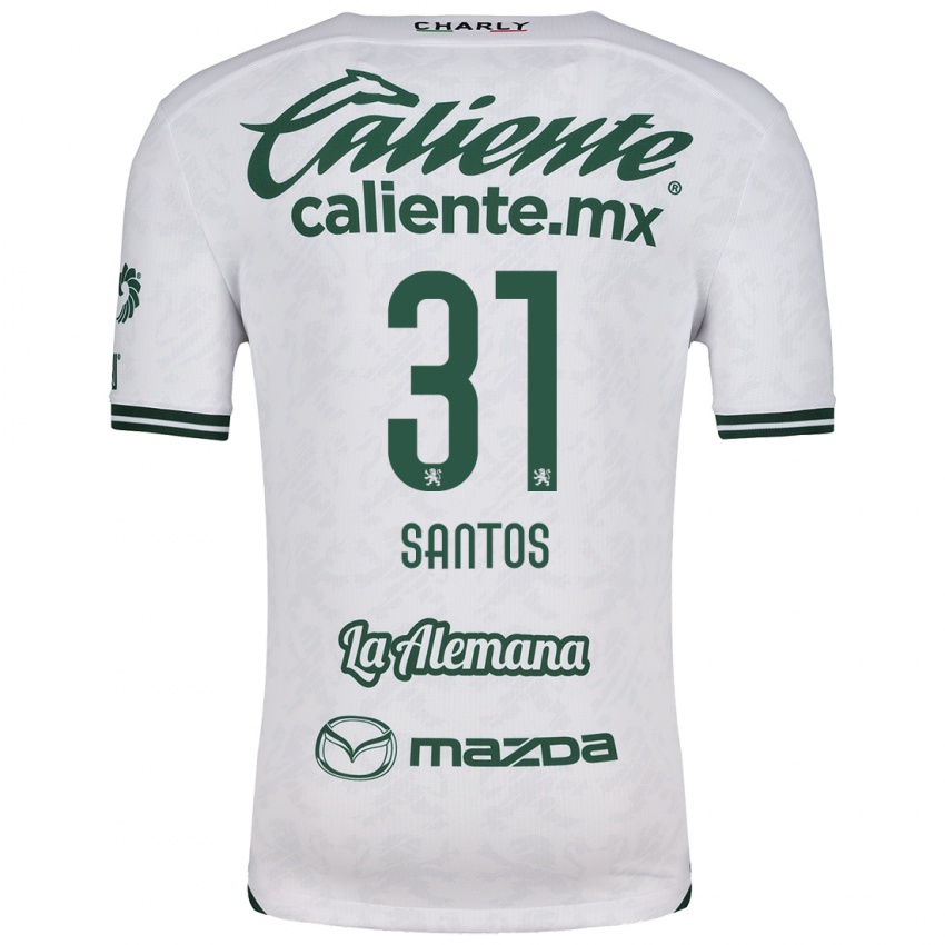 Niño Camiseta Sebastián Santos #31 Blanco Verde 2ª Equipación 2024/25 La Camisa México