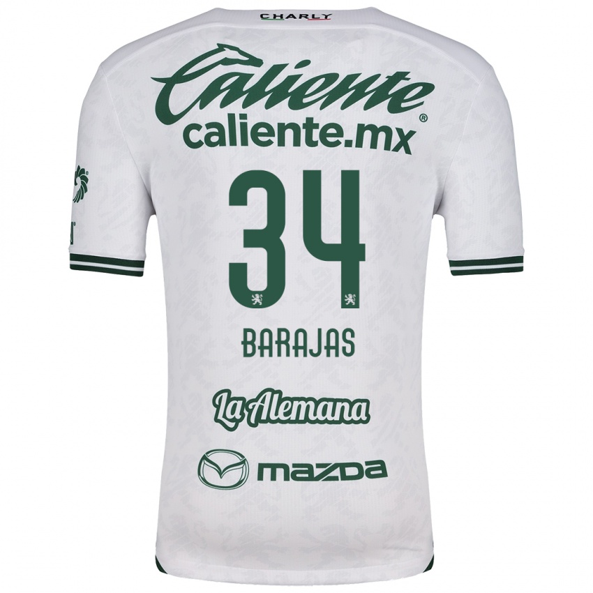 Niño Camiseta Víctor Barajas #34 Blanco Verde 2ª Equipación 2024/25 La Camisa México