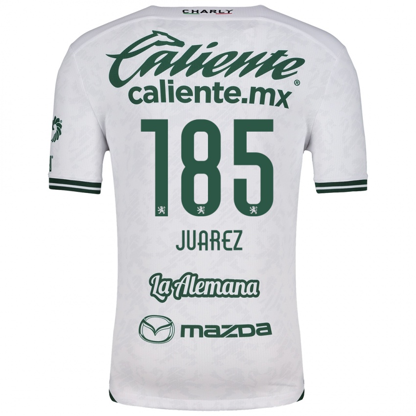 Niño Camiseta Moisés Juárez #185 Blanco Verde 2ª Equipación 2024/25 La Camisa México