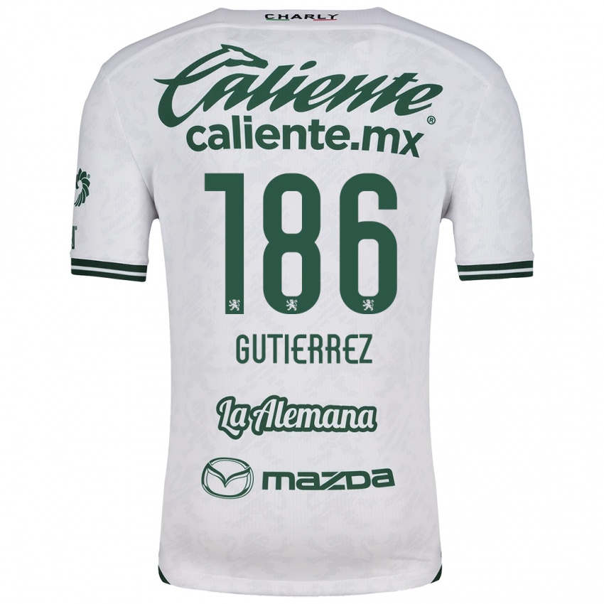 Niño Camiseta Alan Gutiérrez #186 Blanco Verde 2ª Equipación 2024/25 La Camisa México