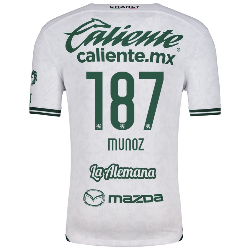 Niño Camiseta Diego Muñoz #187 Blanco Verde 2ª Equipación 2024/25 La Camisa México