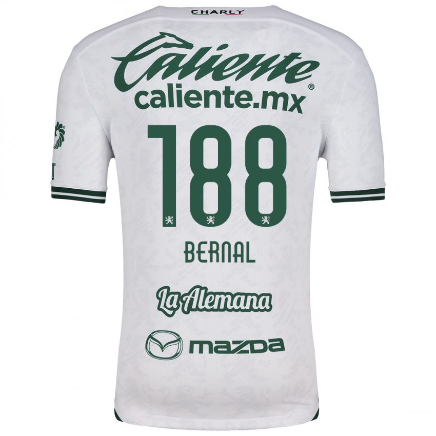 Niño Camiseta Juan Bernal #188 Blanco Verde 2ª Equipación 2024/25 La Camisa México