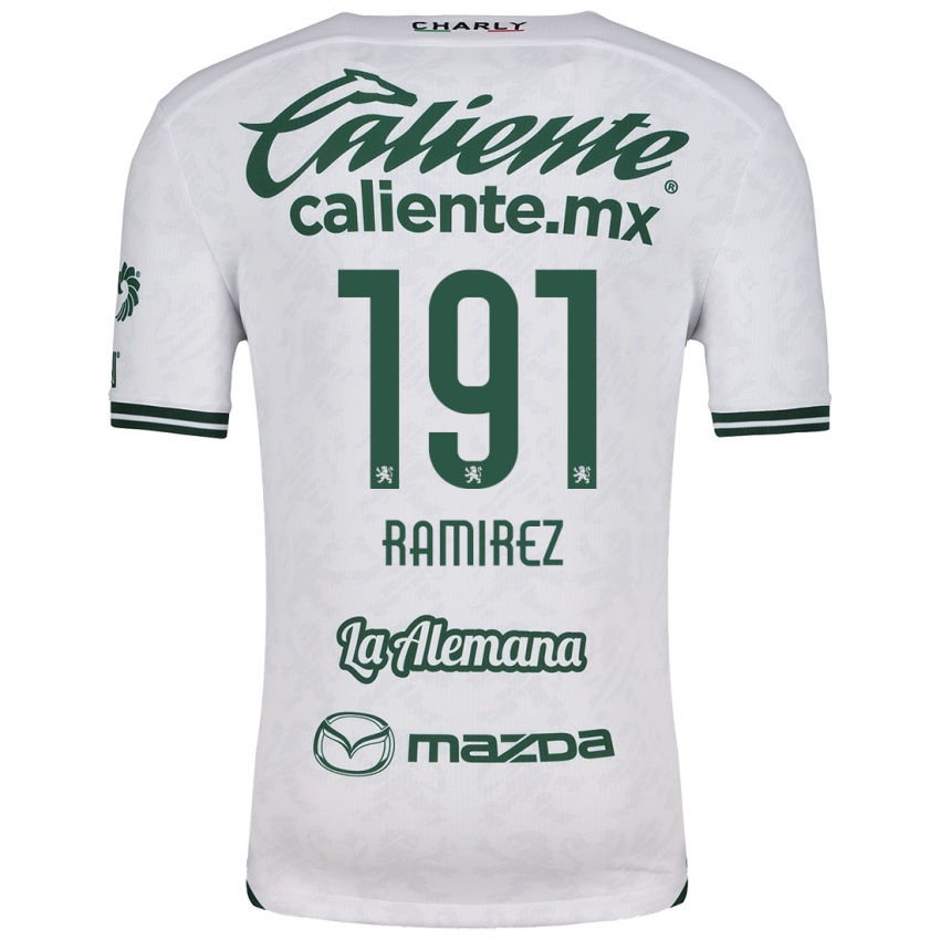 Niño Camiseta Ian Ramírez #191 Blanco Verde 2ª Equipación 2024/25 La Camisa México