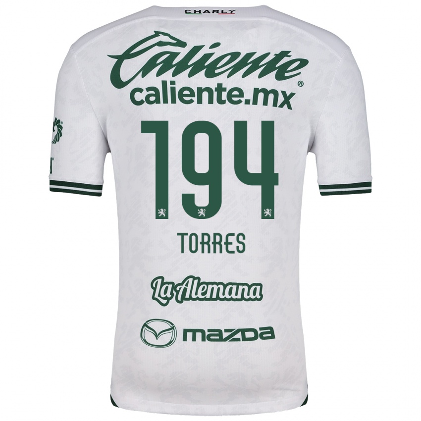 Niño Camiseta Erick Torres #194 Blanco Verde 2ª Equipación 2024/25 La Camisa México