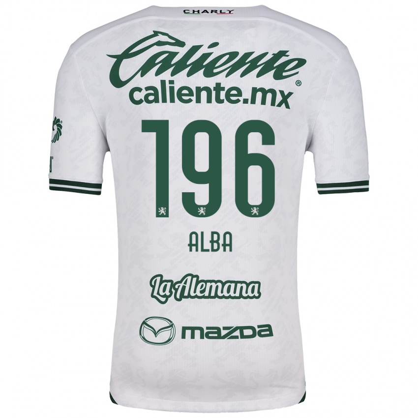 Niño Camiseta Óscar Alba #196 Blanco Verde 2ª Equipación 2024/25 La Camisa México